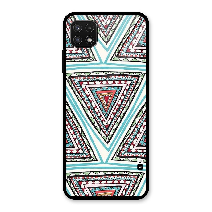 Triangle Abstract Mode Glass Back Case for Galaxy A22 5G