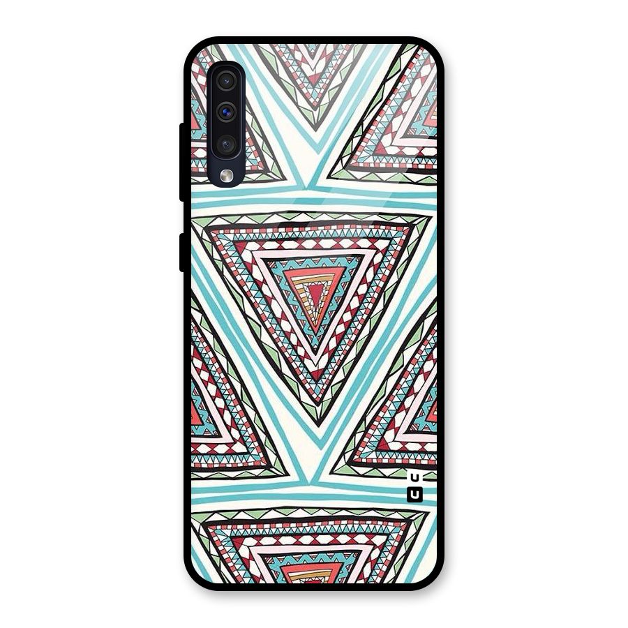 Triangle Abstract Mode Glass Back Case for Galaxy A50