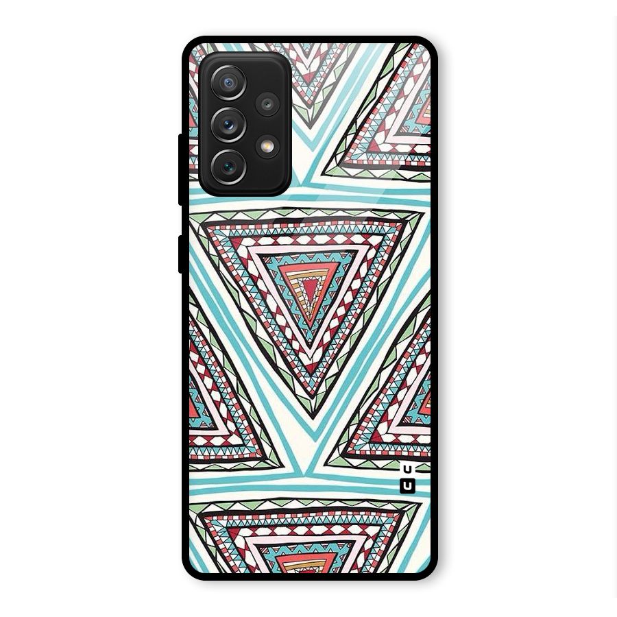 Triangle Abstract Mode Glass Back Case for Galaxy A72