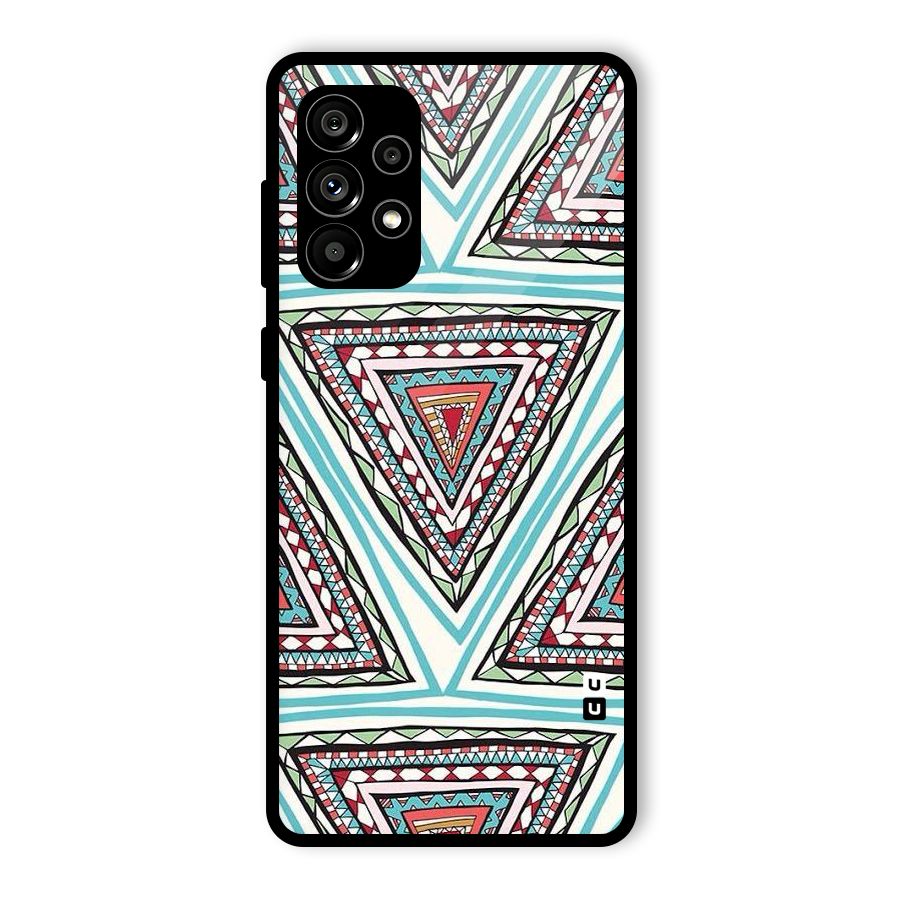 Triangle Abstract Mode Glass Back Case for Galaxy A73 5G