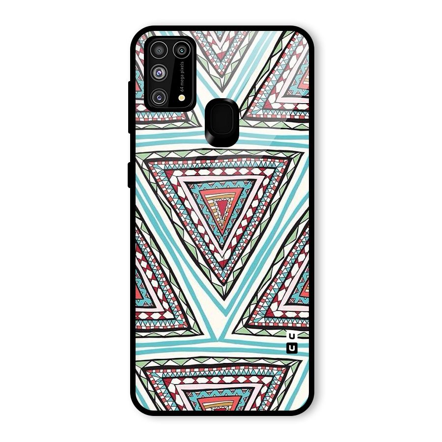 Triangle Abstract Mode Glass Back Case for Galaxy F41