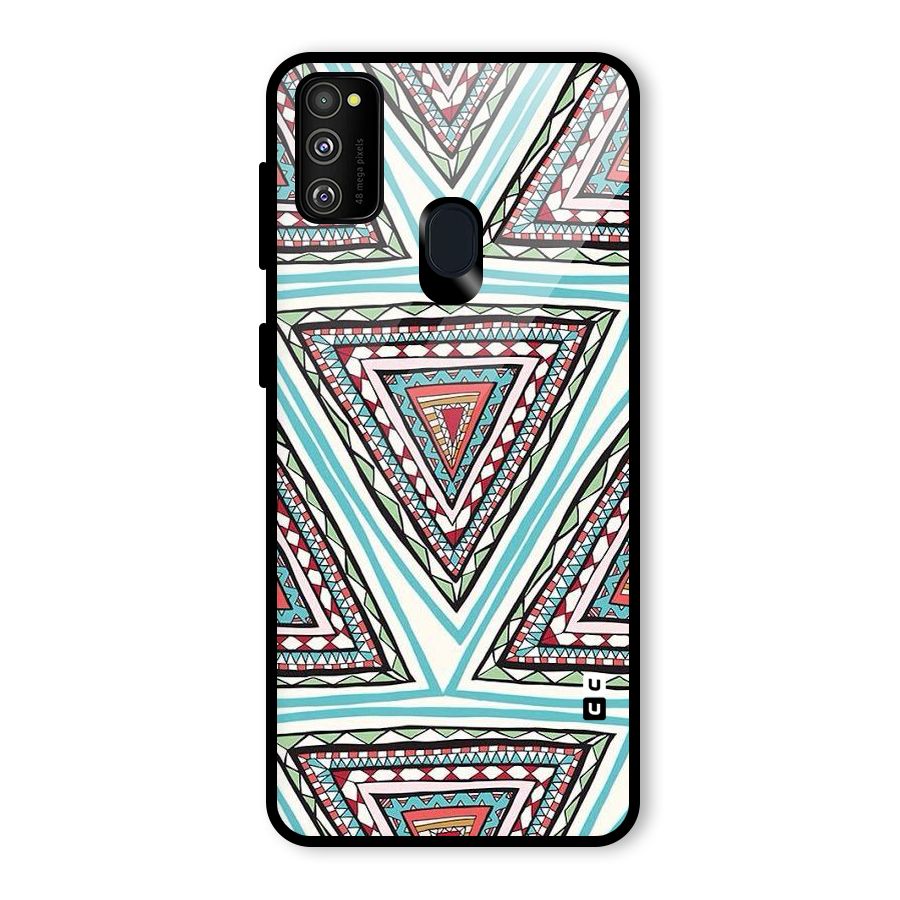 Triangle Abstract Mode Glass Back Case for Galaxy M30s