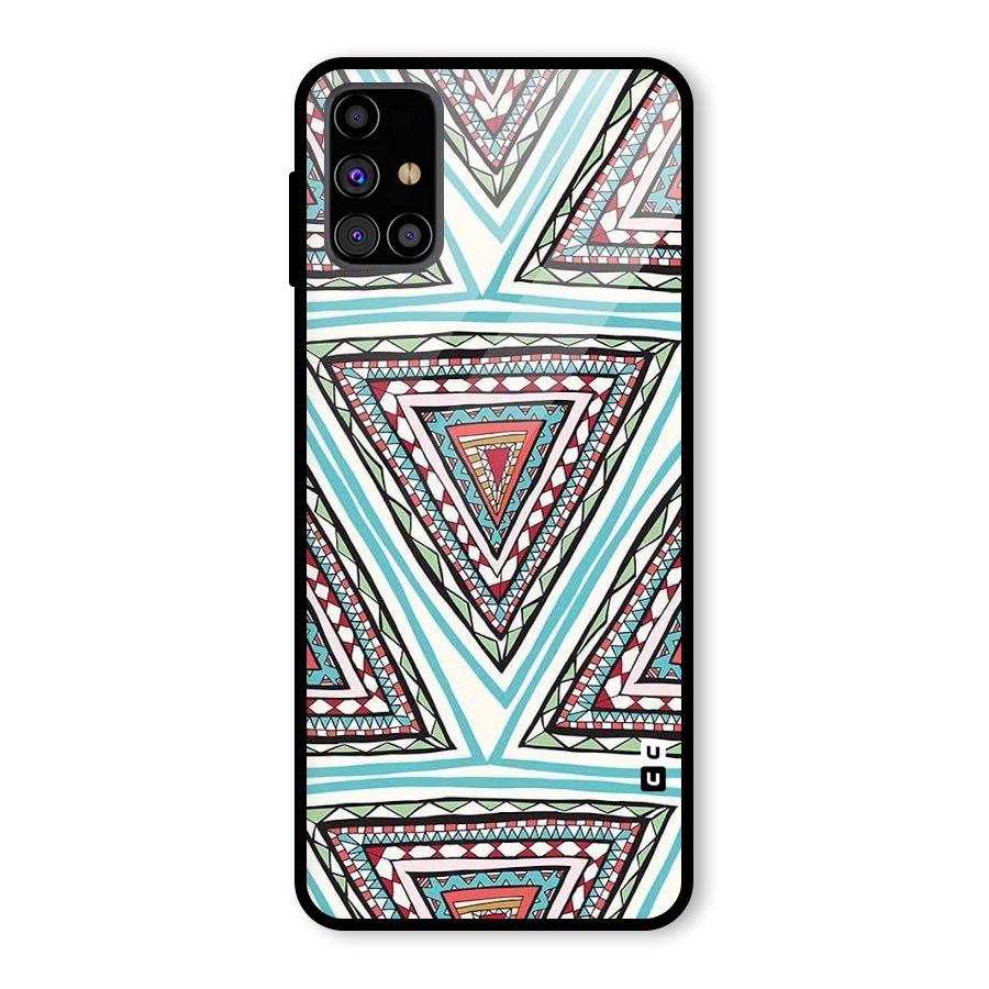 Triangle Abstract Mode Glass Back Case for Galaxy M31s