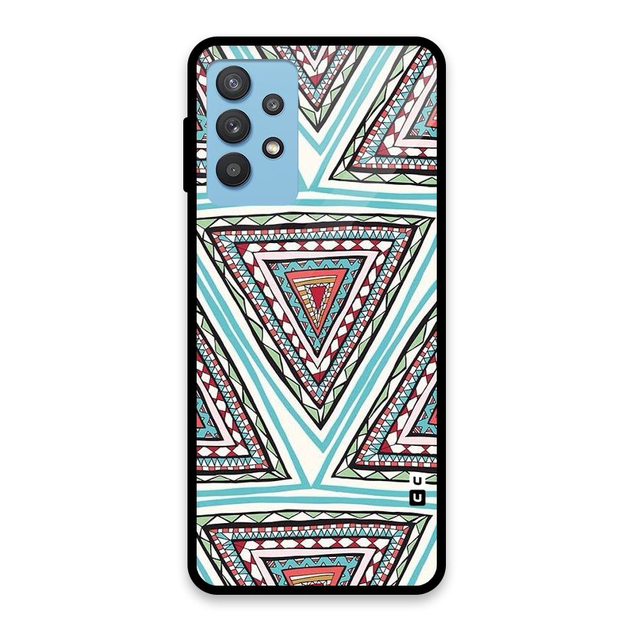 Triangle Abstract Mode Glass Back Case for Galaxy M32 5G