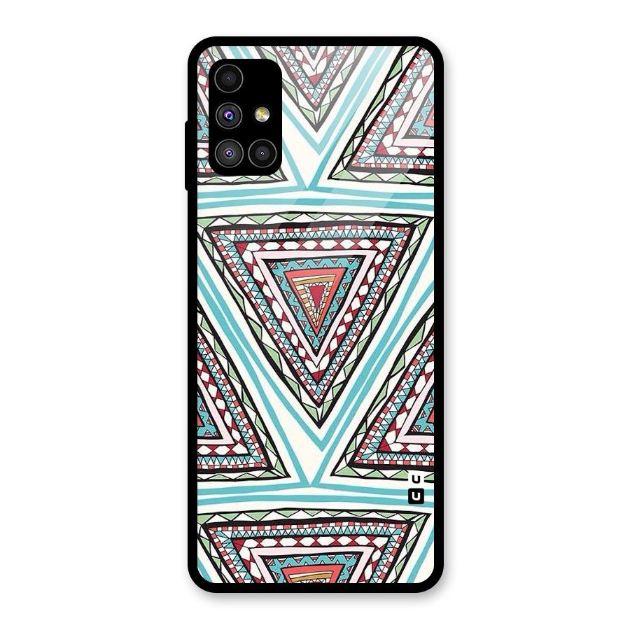 Triangle Abstract Mode Glass Back Case for Galaxy M51