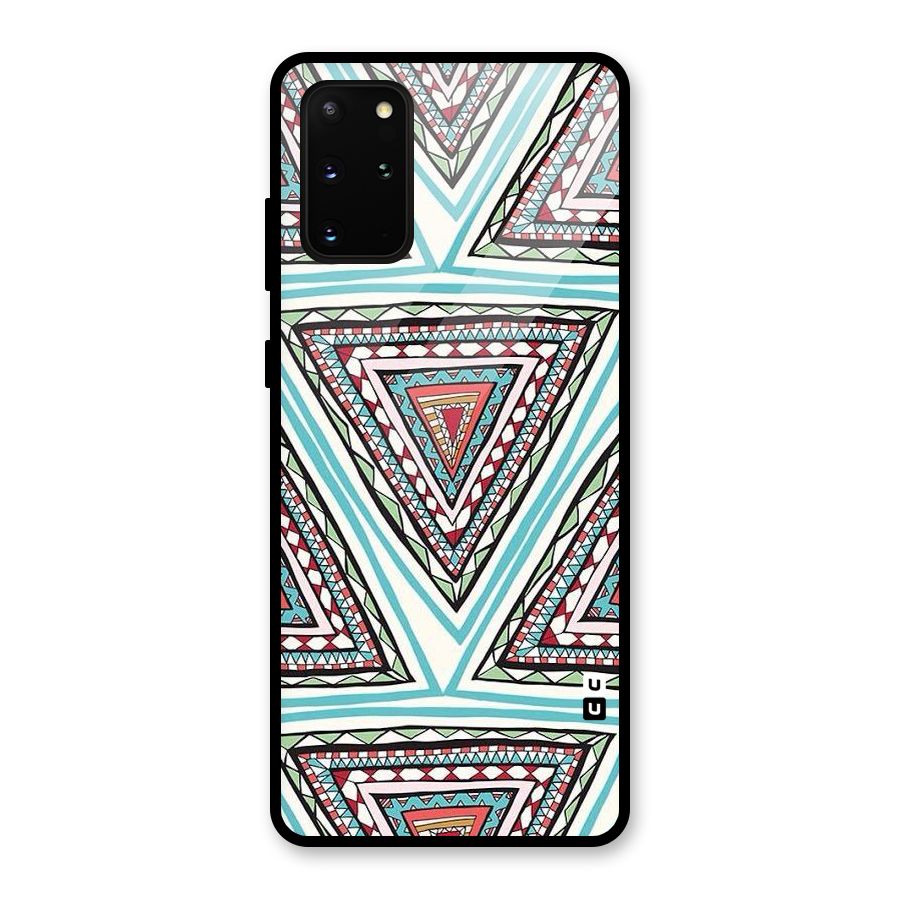 Triangle Abstract Mode Glass Back Case for Galaxy S20 Plus