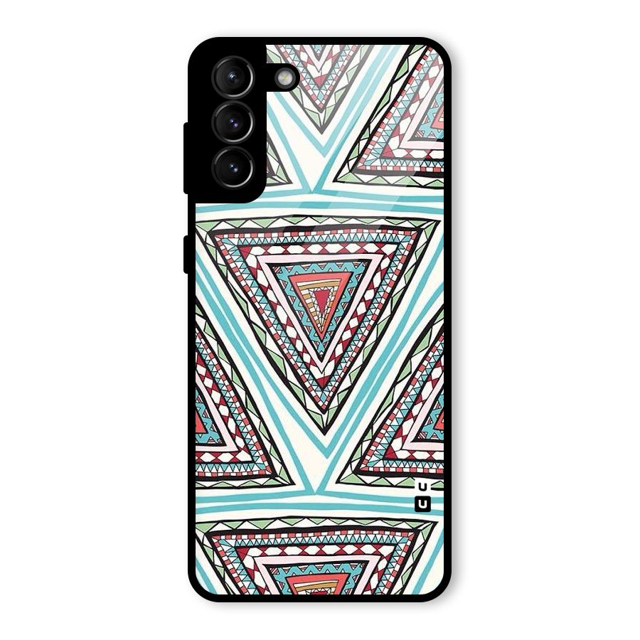 Triangle Abstract Mode Glass Back Case for Galaxy S21 Plus