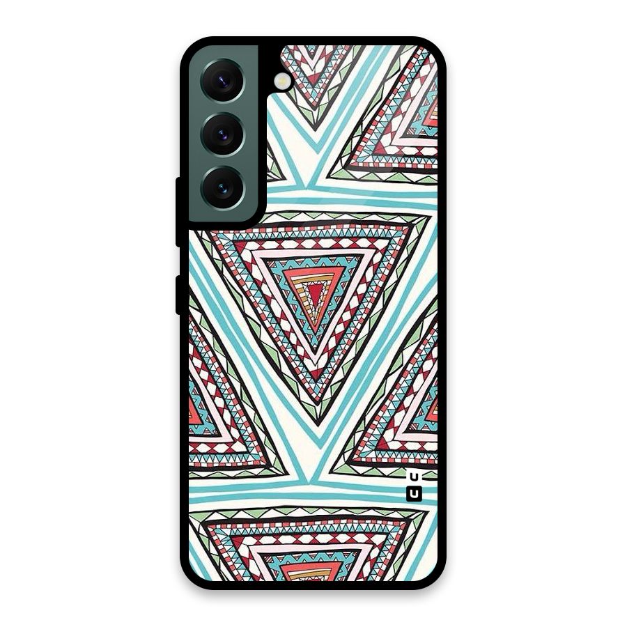 Triangle Abstract Mode Glass Back Case for Galaxy S22 5G