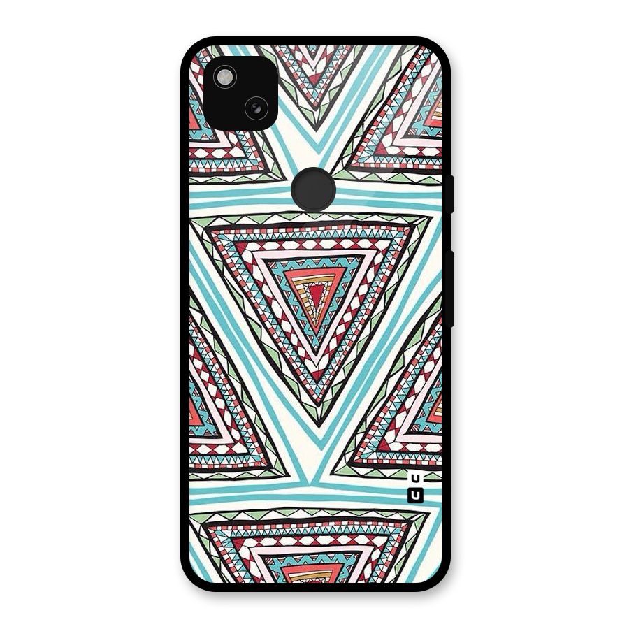 Triangle Abstract Mode Glass Back Case for Google Pixel 4a