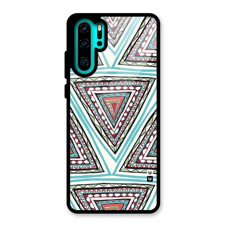 Triangle Abstract Mode Glass Back Case for Huawei P30 Pro