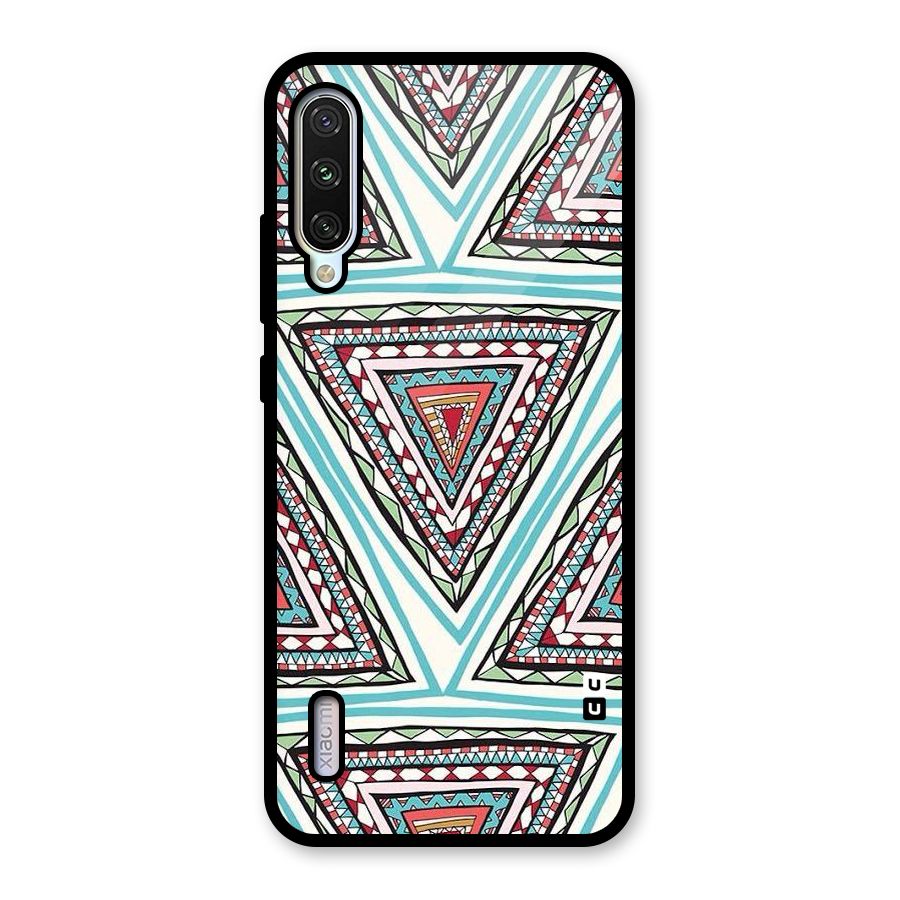 Triangle Abstract Mode Glass Back Case for Mi A3