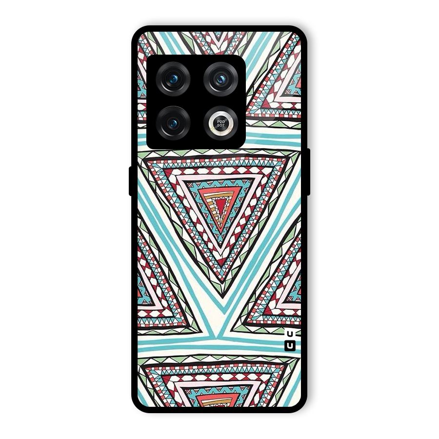 Triangle Abstract Mode Glass Back Case for OnePlus 10 Pro 5G