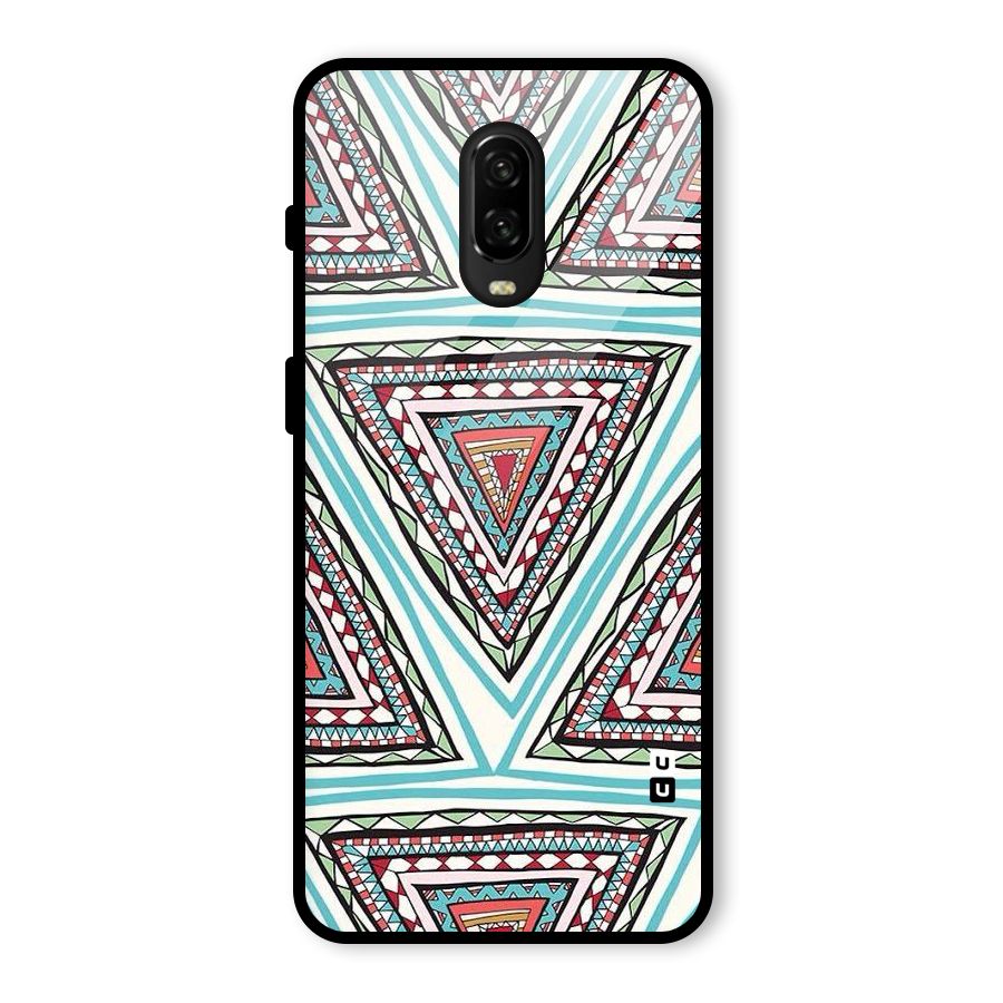 Triangle Abstract Mode Glass Back Case for OnePlus 6T