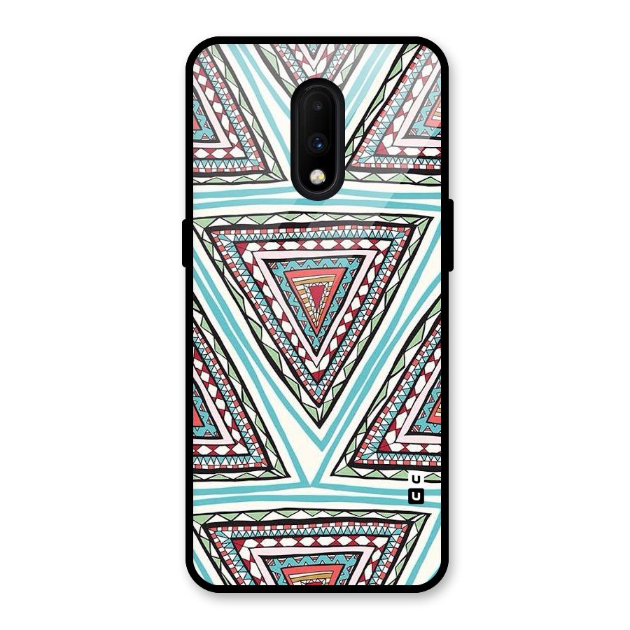 Triangle Abstract Mode Glass Back Case for OnePlus 7