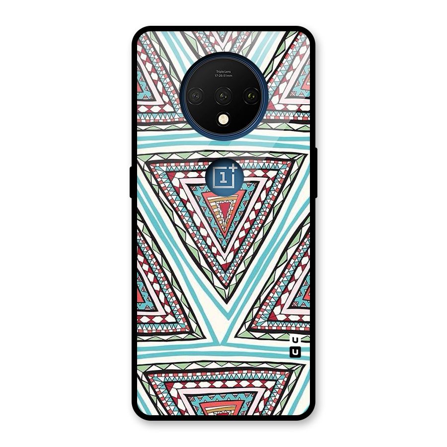 Triangle Abstract Mode Glass Back Case for OnePlus 7T