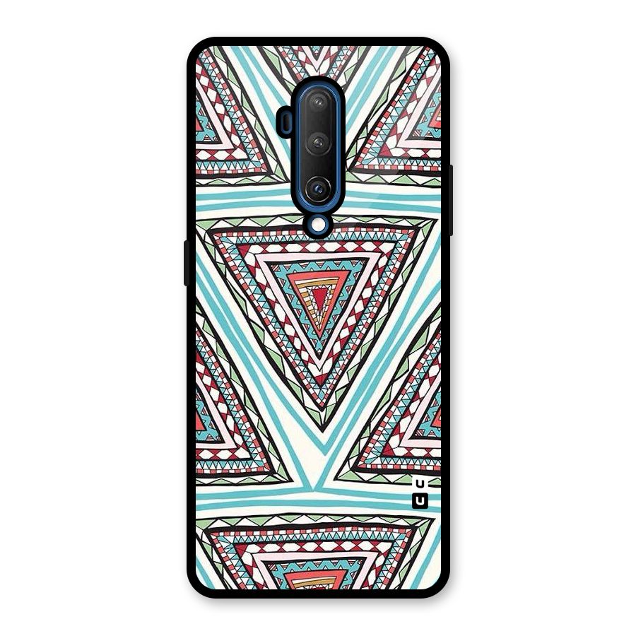 Triangle Abstract Mode Glass Back Case for OnePlus 7T Pro