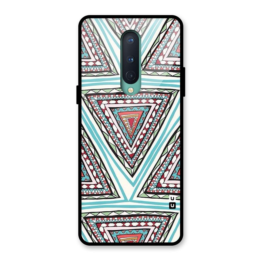 Triangle Abstract Mode Glass Back Case for OnePlus 8