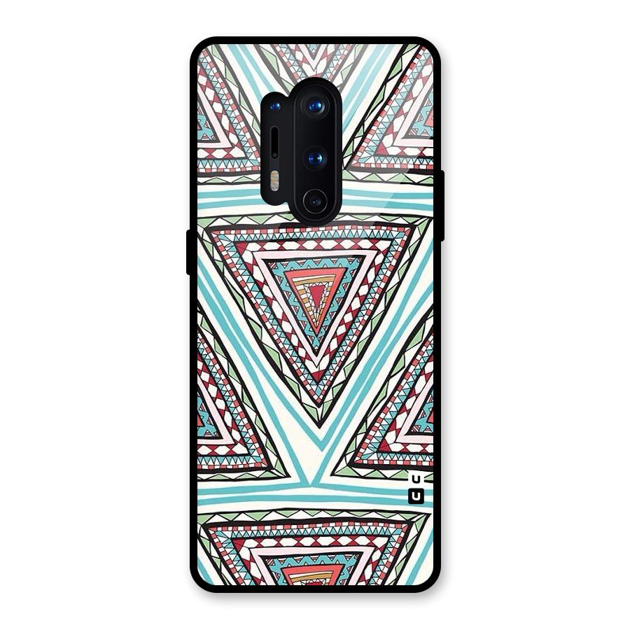 Triangle Abstract Mode Glass Back Case for OnePlus 8 Pro