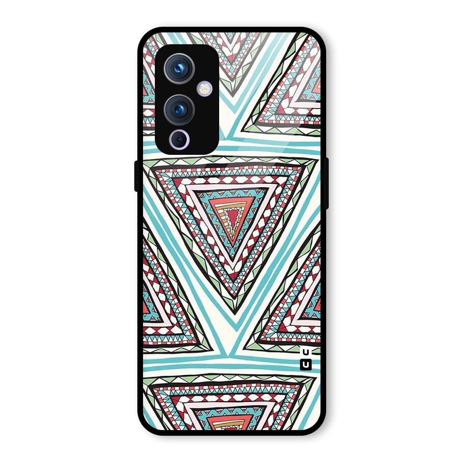 Triangle Abstract Mode Glass Back Case for OnePlus 9