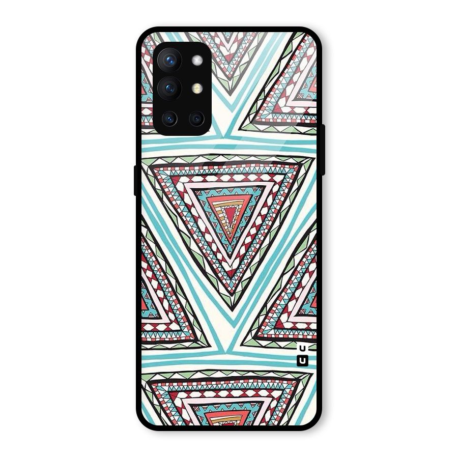 Triangle Abstract Mode Glass Back Case for OnePlus 9R