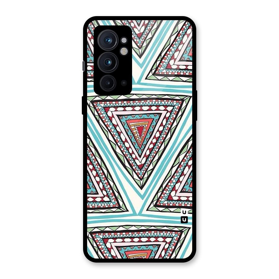 Triangle Abstract Mode Glass Back Case for OnePlus 9RT 5G