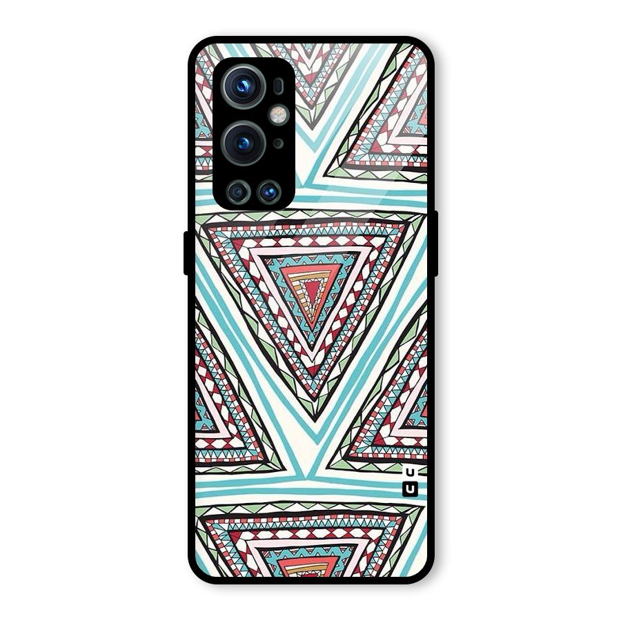 Triangle Abstract Mode Glass Back Case for OnePlus 9 Pro