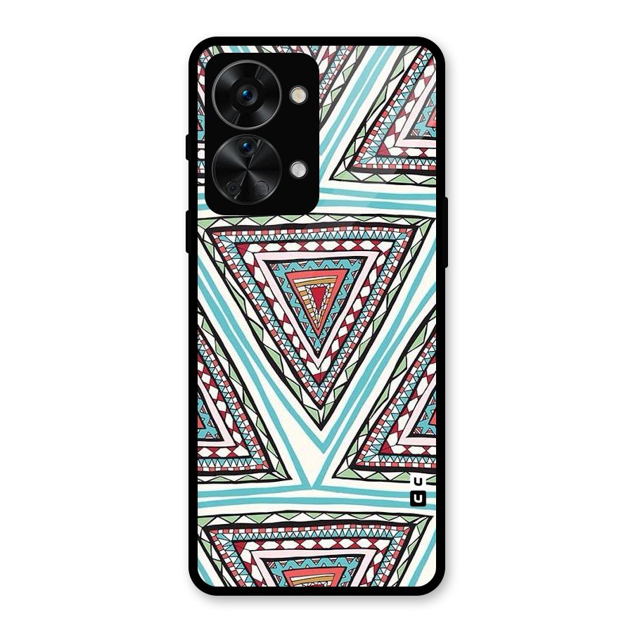 Triangle Abstract Mode Glass Back Case for OnePlus Nord 2T
