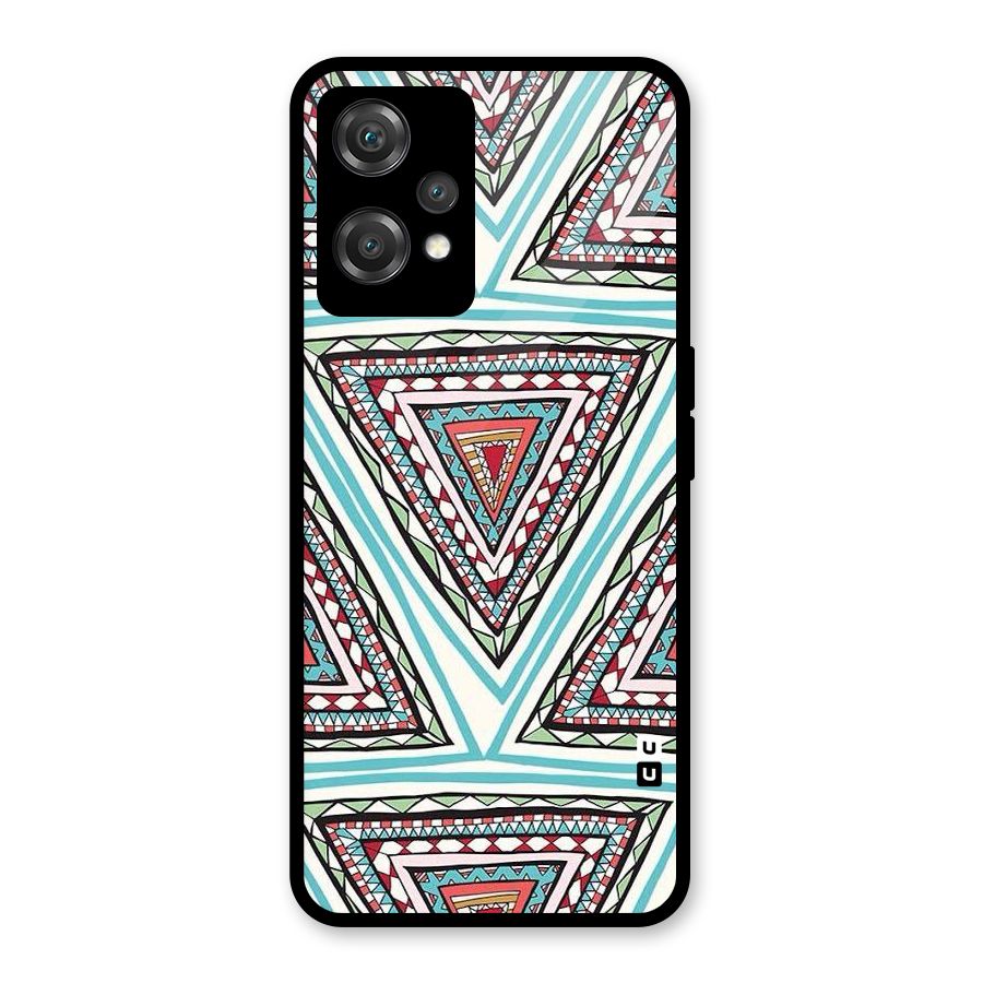 Triangle Abstract Mode Glass Back Case for OnePlus Nord CE 2 Lite 5G