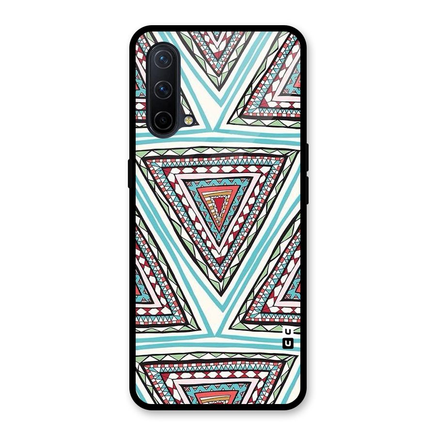 Triangle Abstract Mode Glass Back Case for OnePlus Nord CE 5G