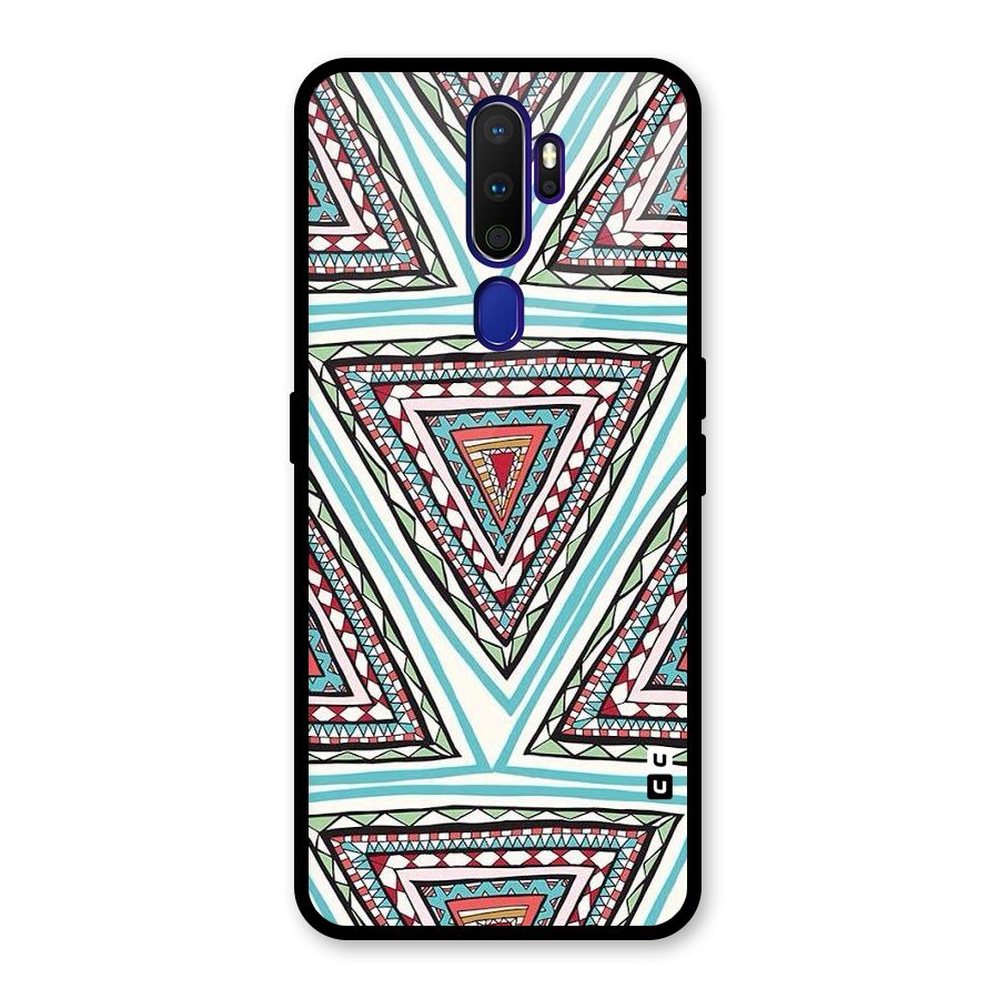Triangle Abstract Mode Glass Back Case for Oppo A9 (2020)
