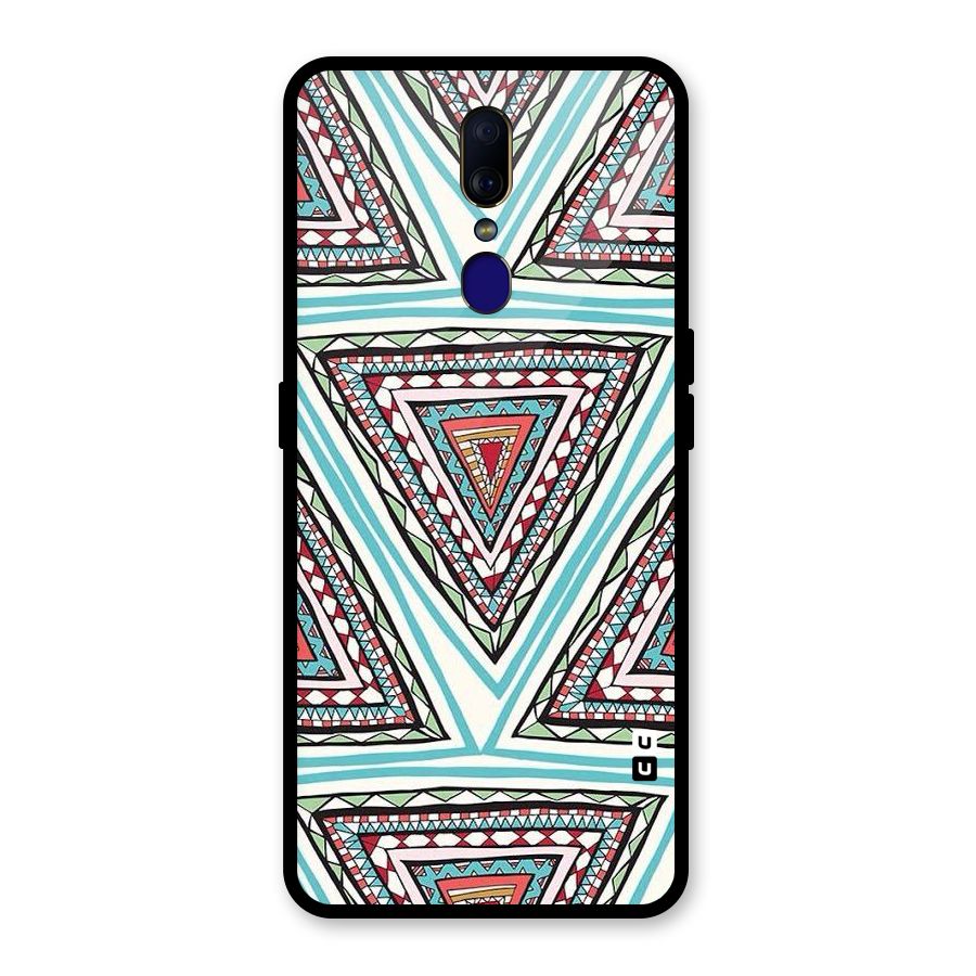 Triangle Abstract Mode Glass Back Case for Oppo F11
