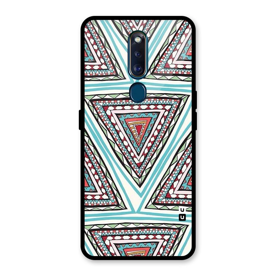 Triangle Abstract Mode Glass Back Case for Oppo F11 Pro