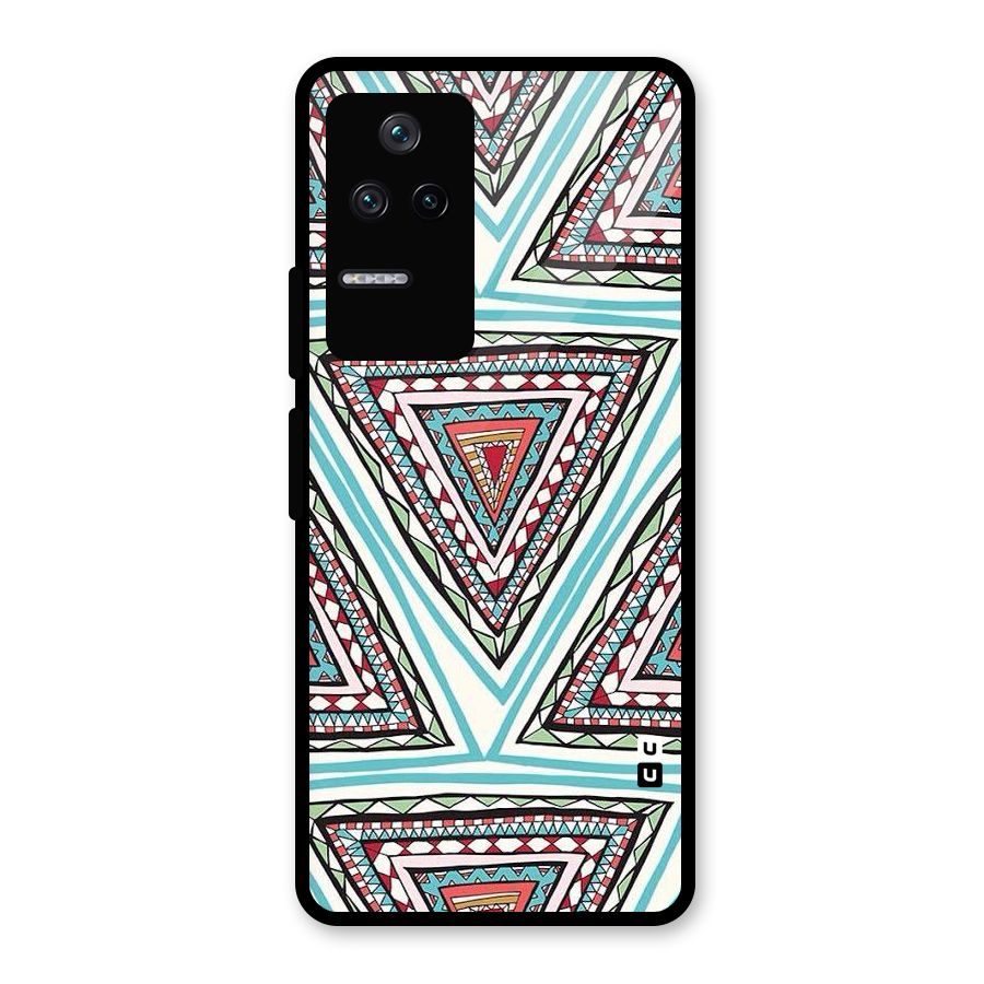 Triangle Abstract Mode Glass Back Case for Poco F4 5G