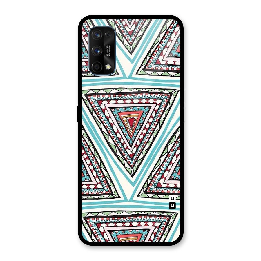 Triangle Abstract Mode Glass Back Case for Realme 7 Pro