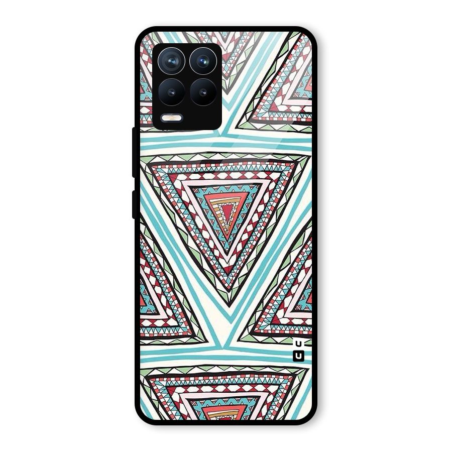 Triangle Abstract Mode Glass Back Case for Realme 8 Pro