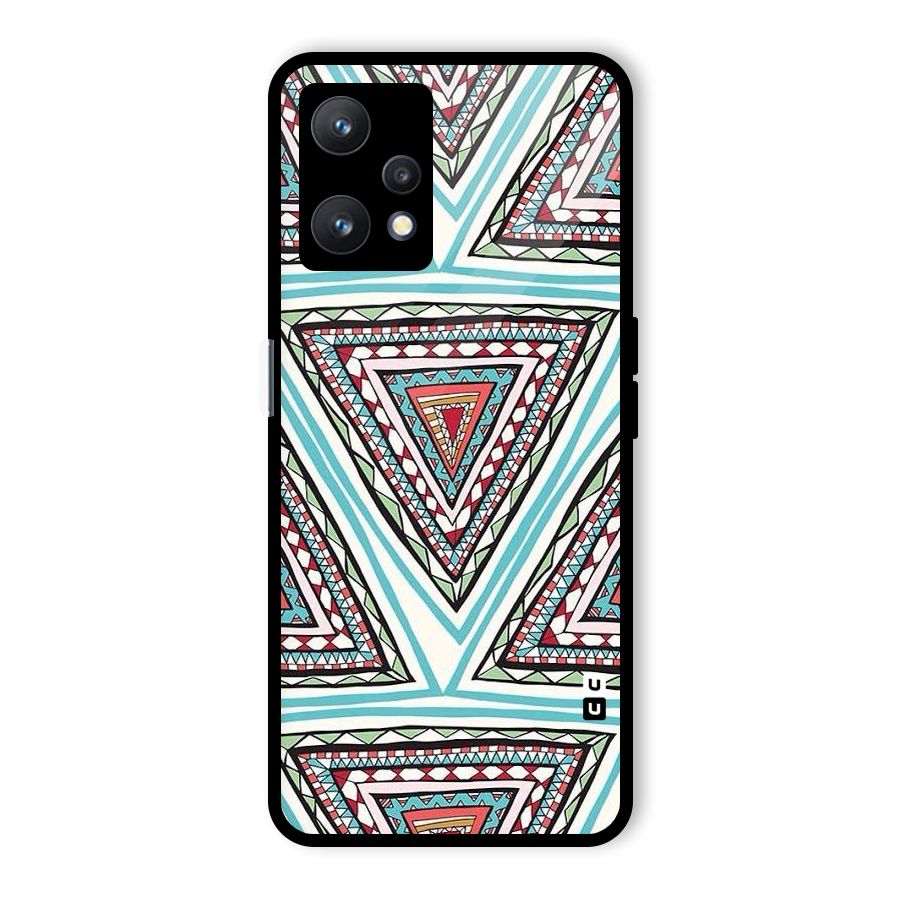 Triangle Abstract Mode Glass Back Case for Realme 9 Pro 5G