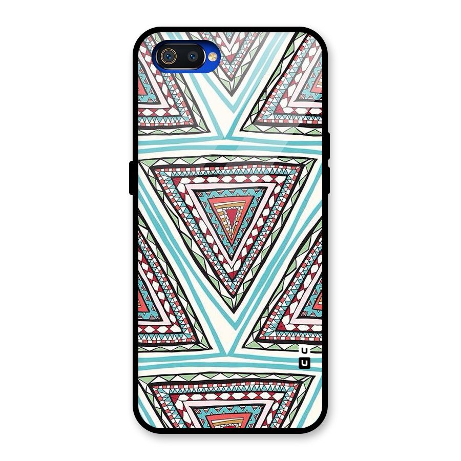Triangle Abstract Mode Glass Back Case for Realme C2