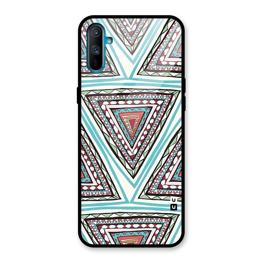 Triangle Abstract Mode Glass Back Case for Realme C3