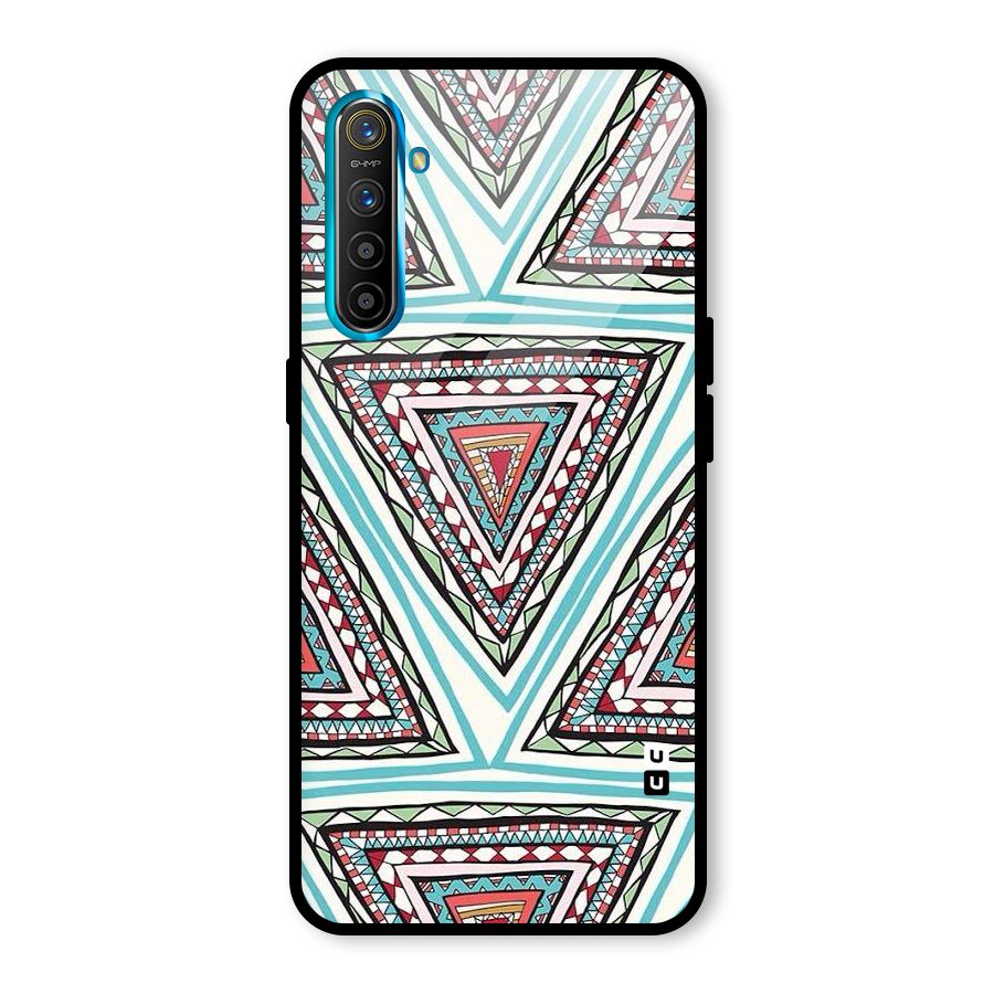 Triangle Abstract Mode Glass Back Case for Realme X2