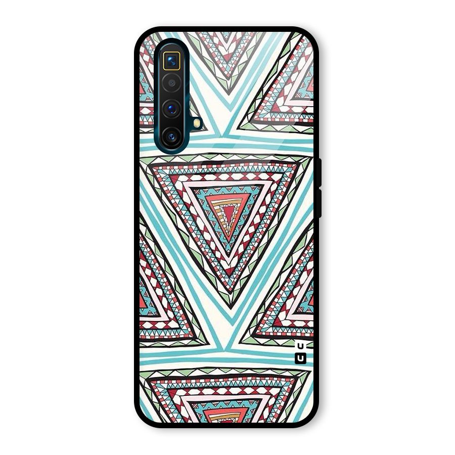 Triangle Abstract Mode Glass Back Case for Realme X3 SuperZoom