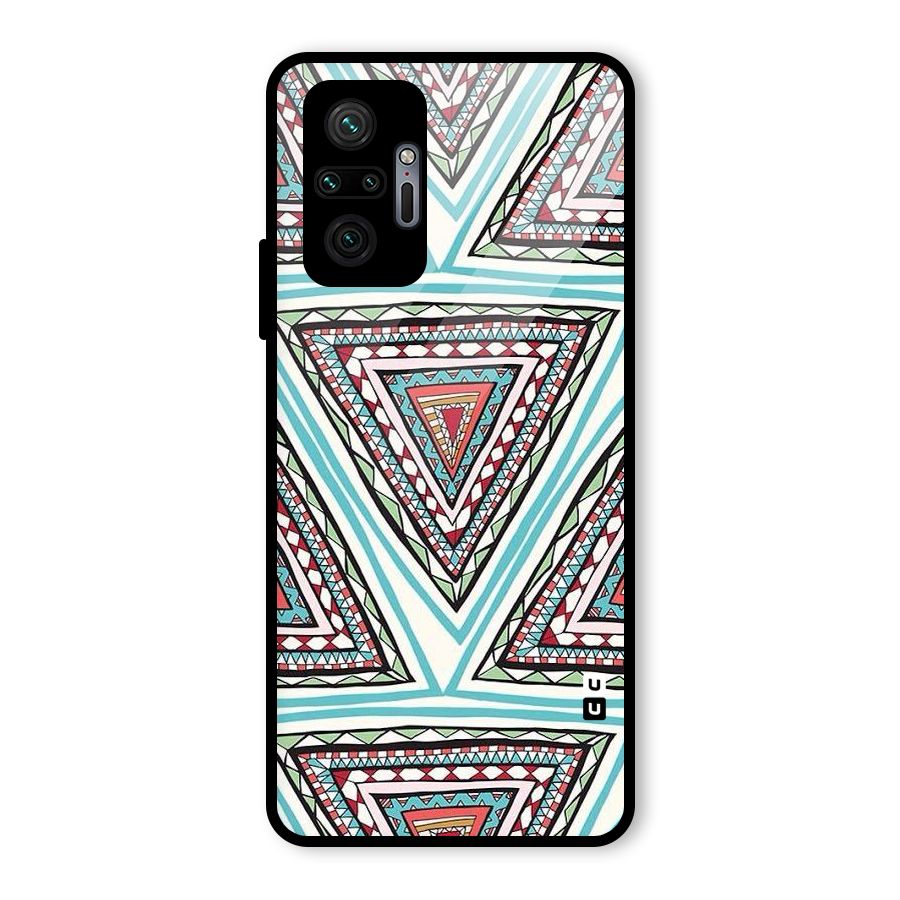 Triangle Abstract Mode Glass Back Case for Redmi Note 10 Pro