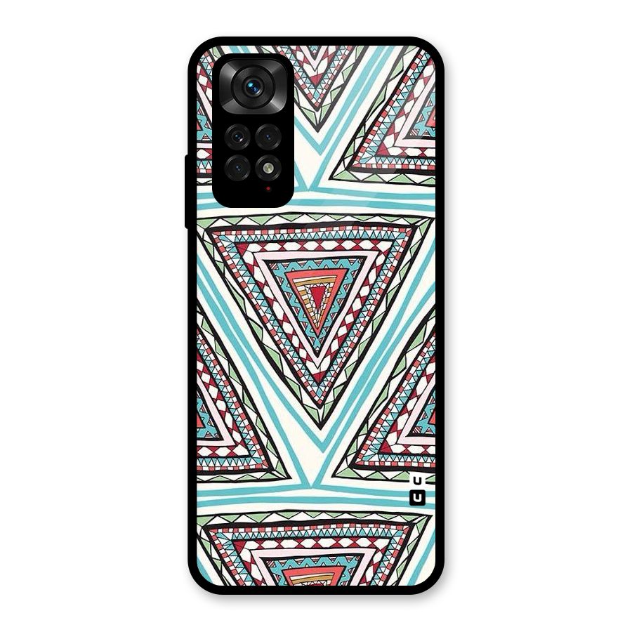 Triangle Abstract Mode Glass Back Case for Redmi Note 11