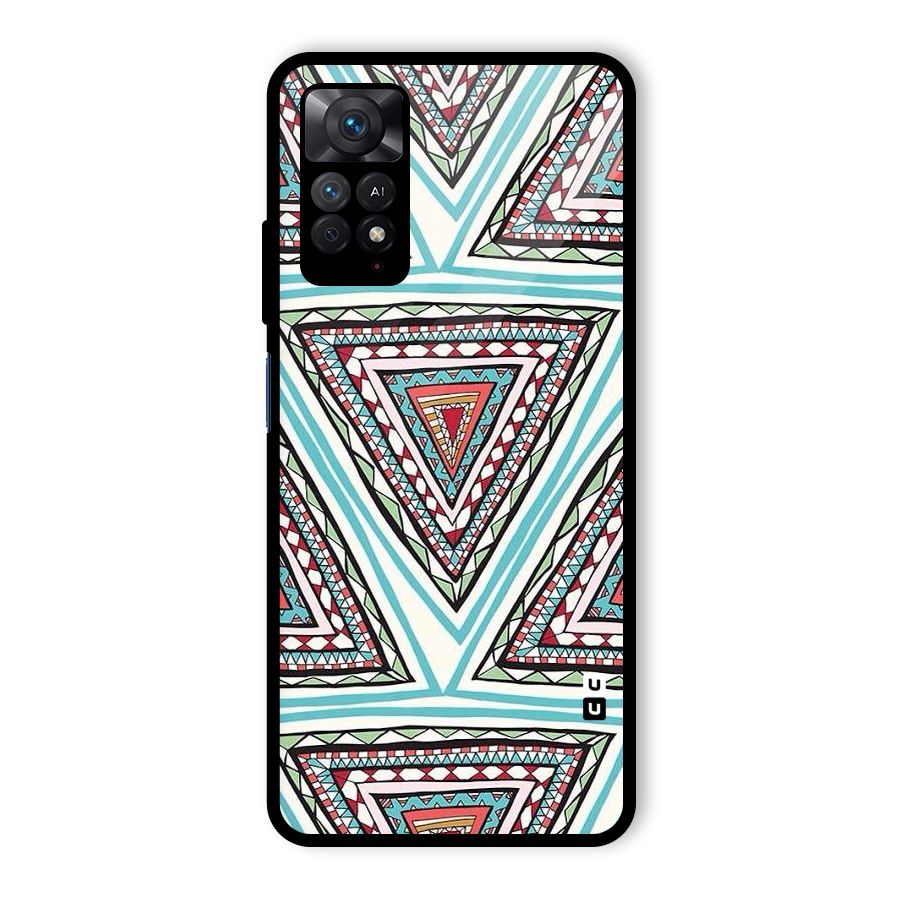 Triangle Abstract Mode Glass Back Case for Redmi Note 11 Pro