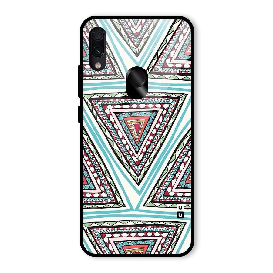 Triangle Abstract Mode Glass Back Case for Redmi Note 7S