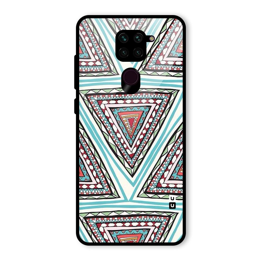 Triangle Abstract Mode Glass Back Case for Redmi Note 9