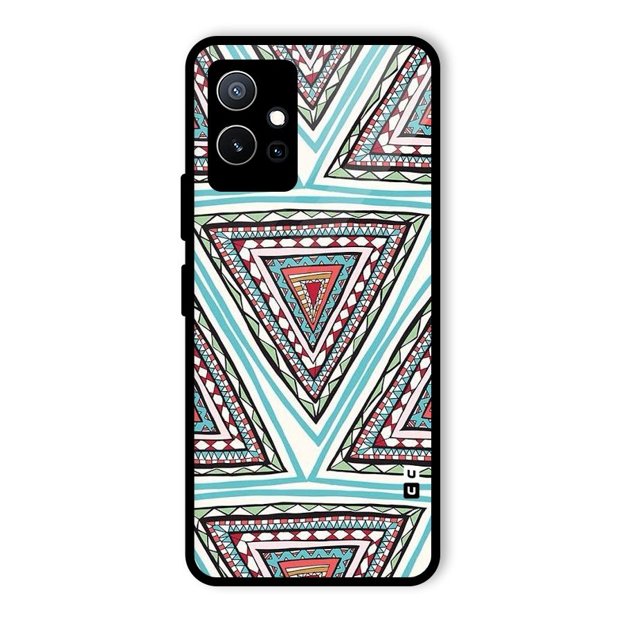 Triangle Abstract Mode Glass Back Case for Vivo T1 5G