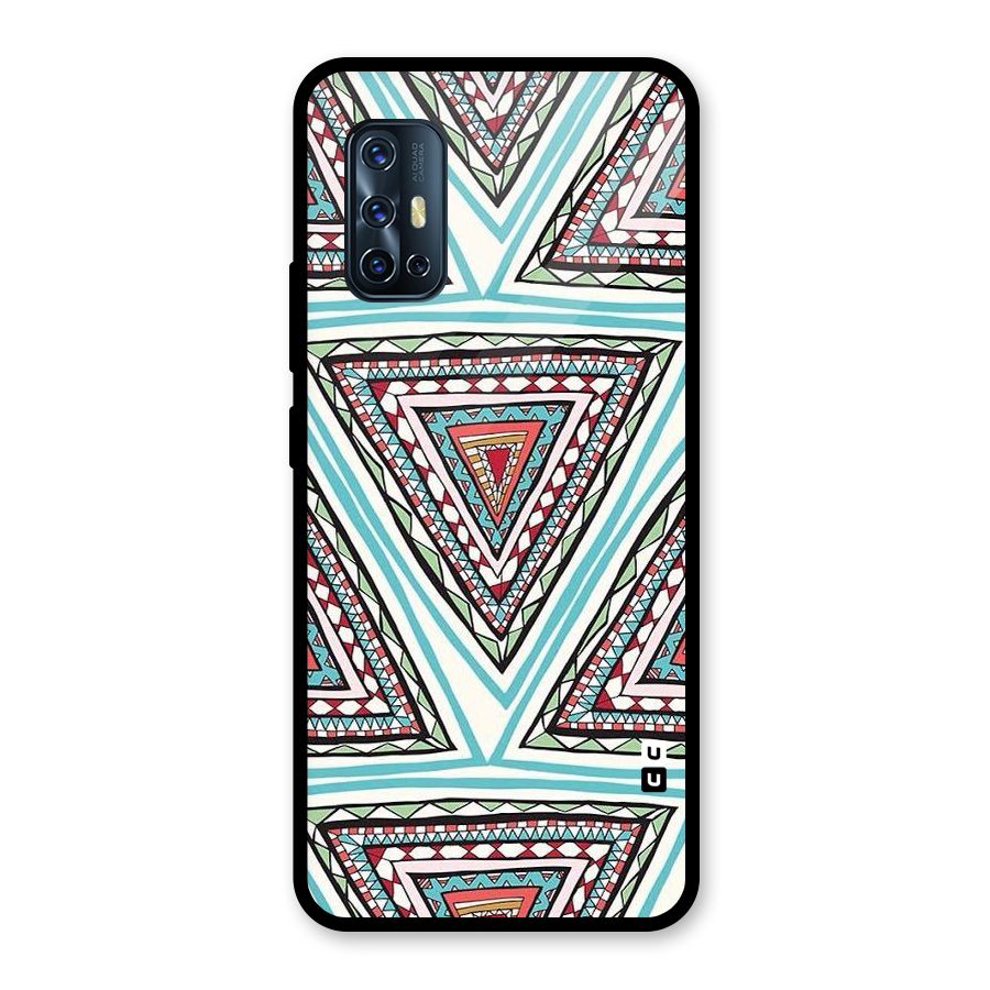 Triangle Abstract Mode Glass Back Case for Vivo V17