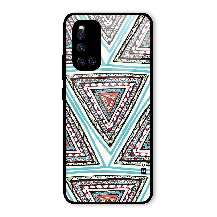 Triangle Abstract Mode Glass Back Case for Vivo V19