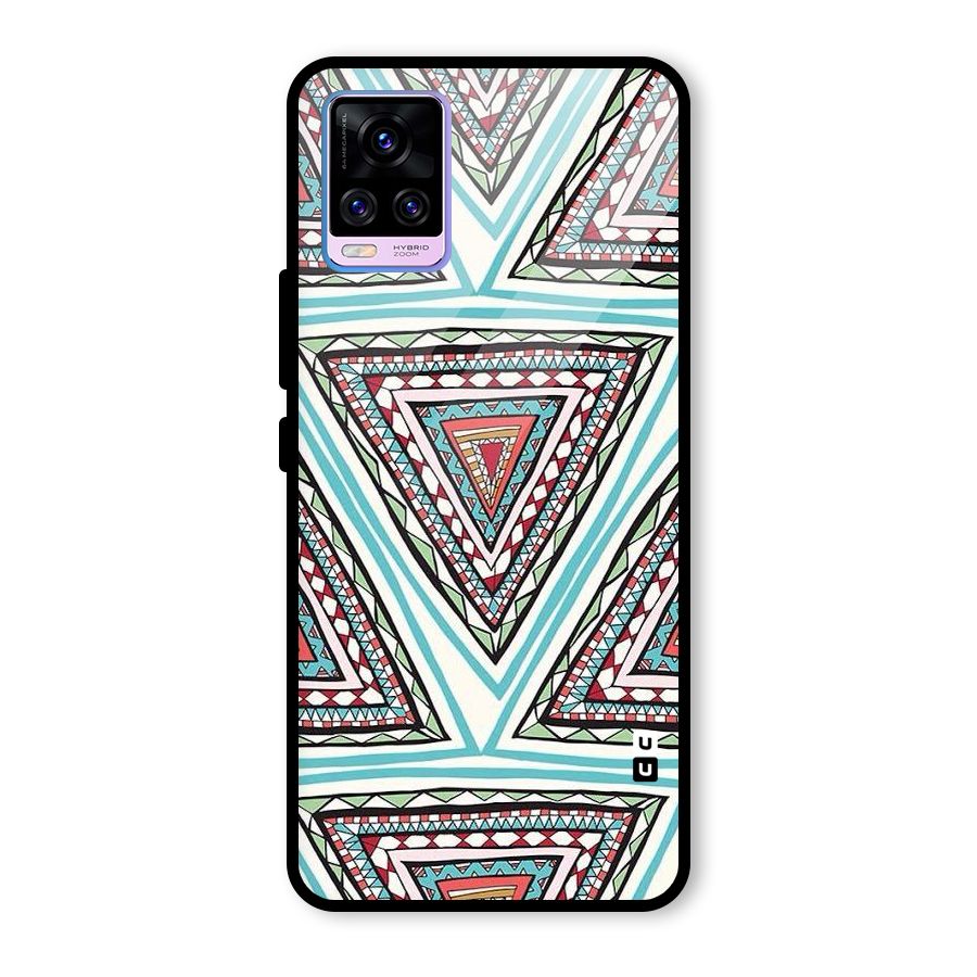 Triangle Abstract Mode Glass Back Case for Vivo V20 Pro