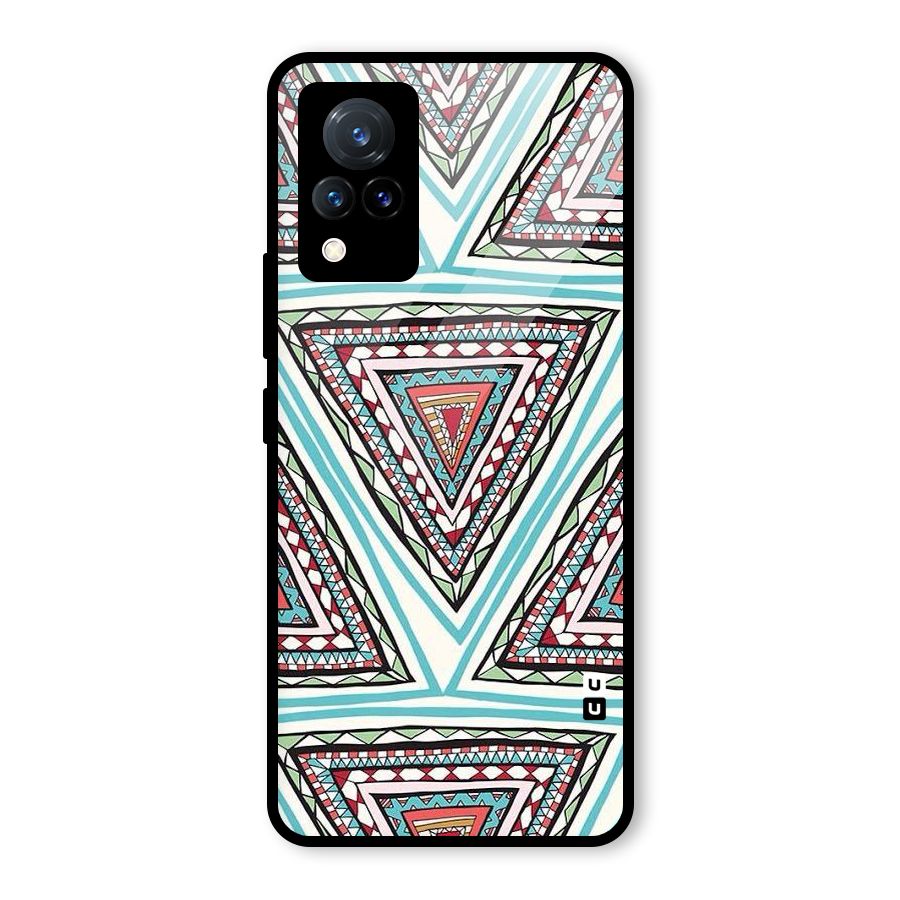 Triangle Abstract Mode Glass Back Case for Vivo V21 5G